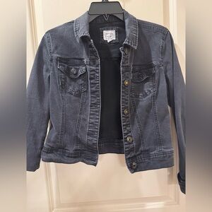 Wax Jean Black - Gray Denim Jacket